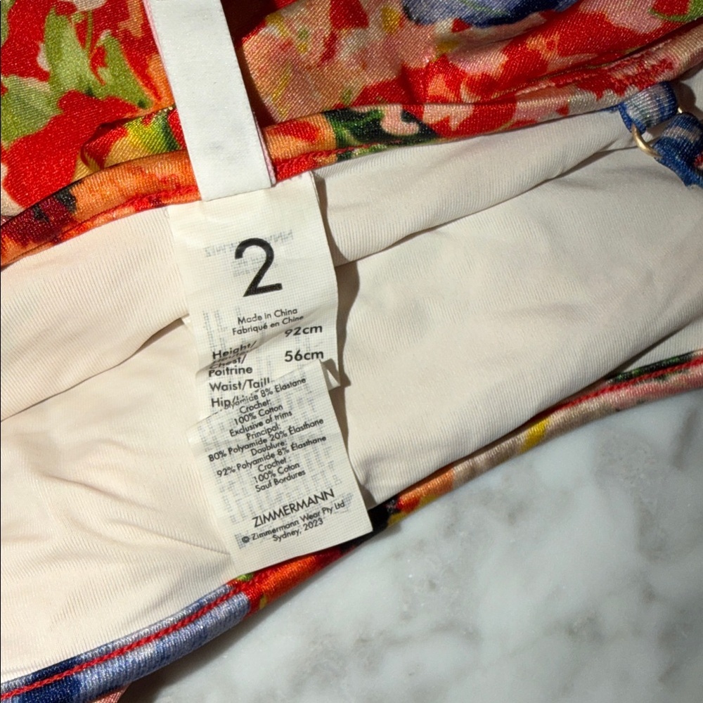 Zimmermann Red Floral One-Piece Swimsuit 2Y - Picture 10 of 10